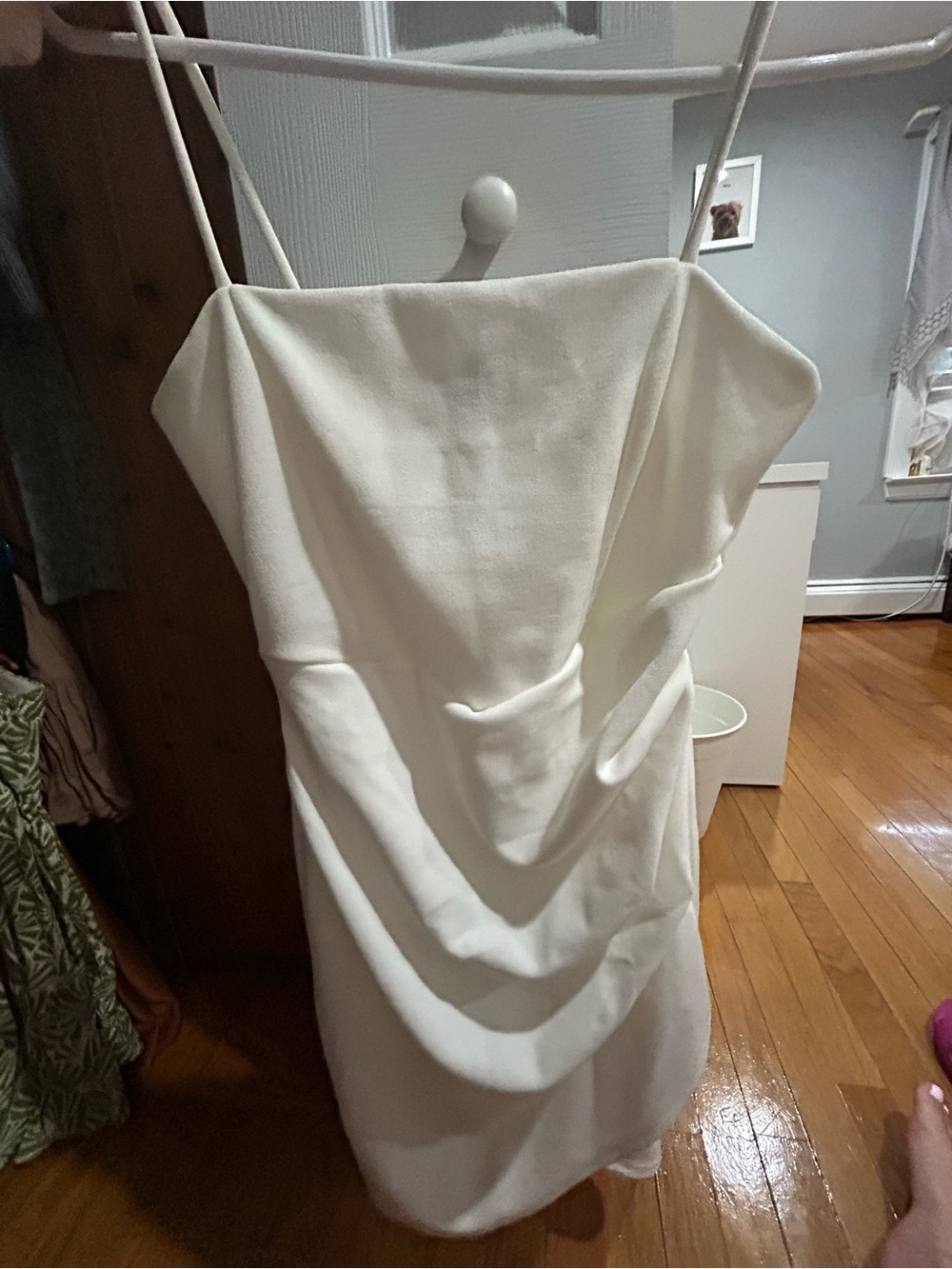 Windsor Cream Strapless Draped Slip Dress